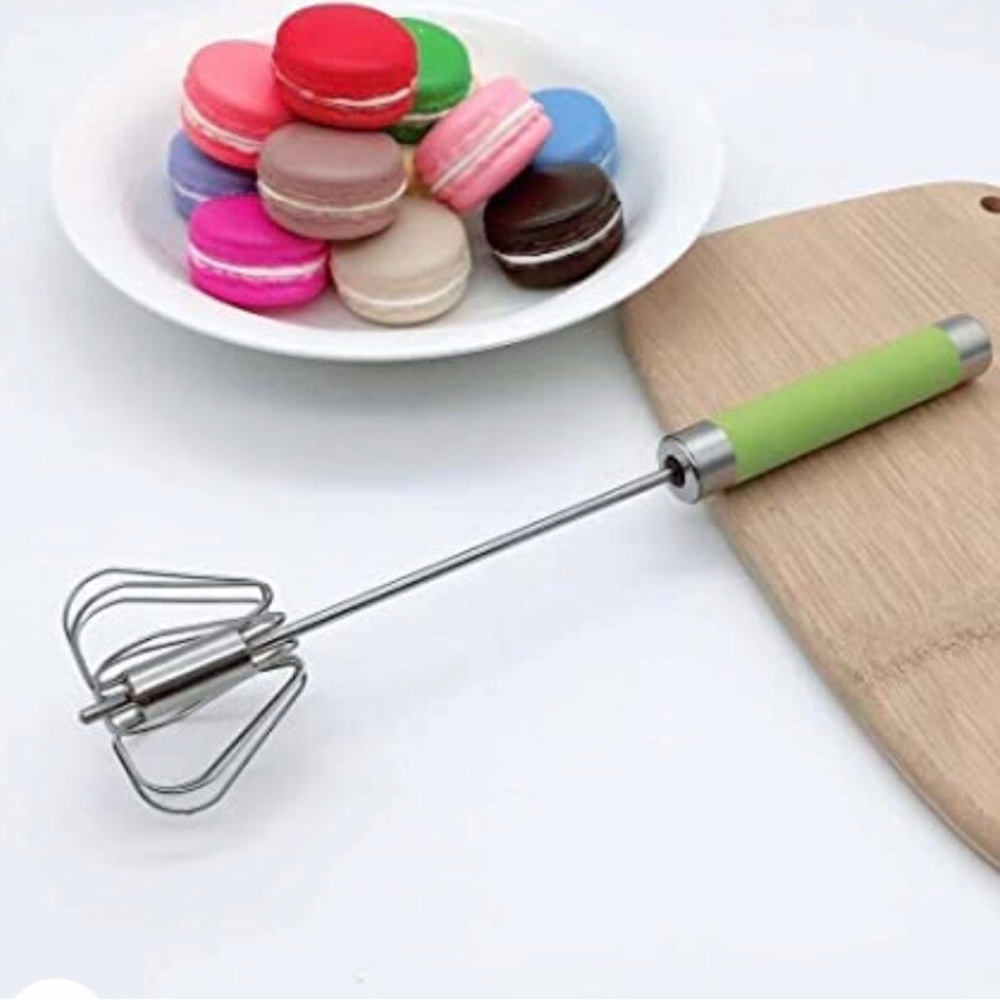 Whisk Semi Automatic Stainless Whisks Hand Push Egg Beater Whip Set Of 2 Beater